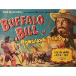 BUFFALO BILL IN TOMAHAWK TERRITORY, 1952, A BRITISH UK QUAD FILM POSTER Framed and glazed. (sheet
