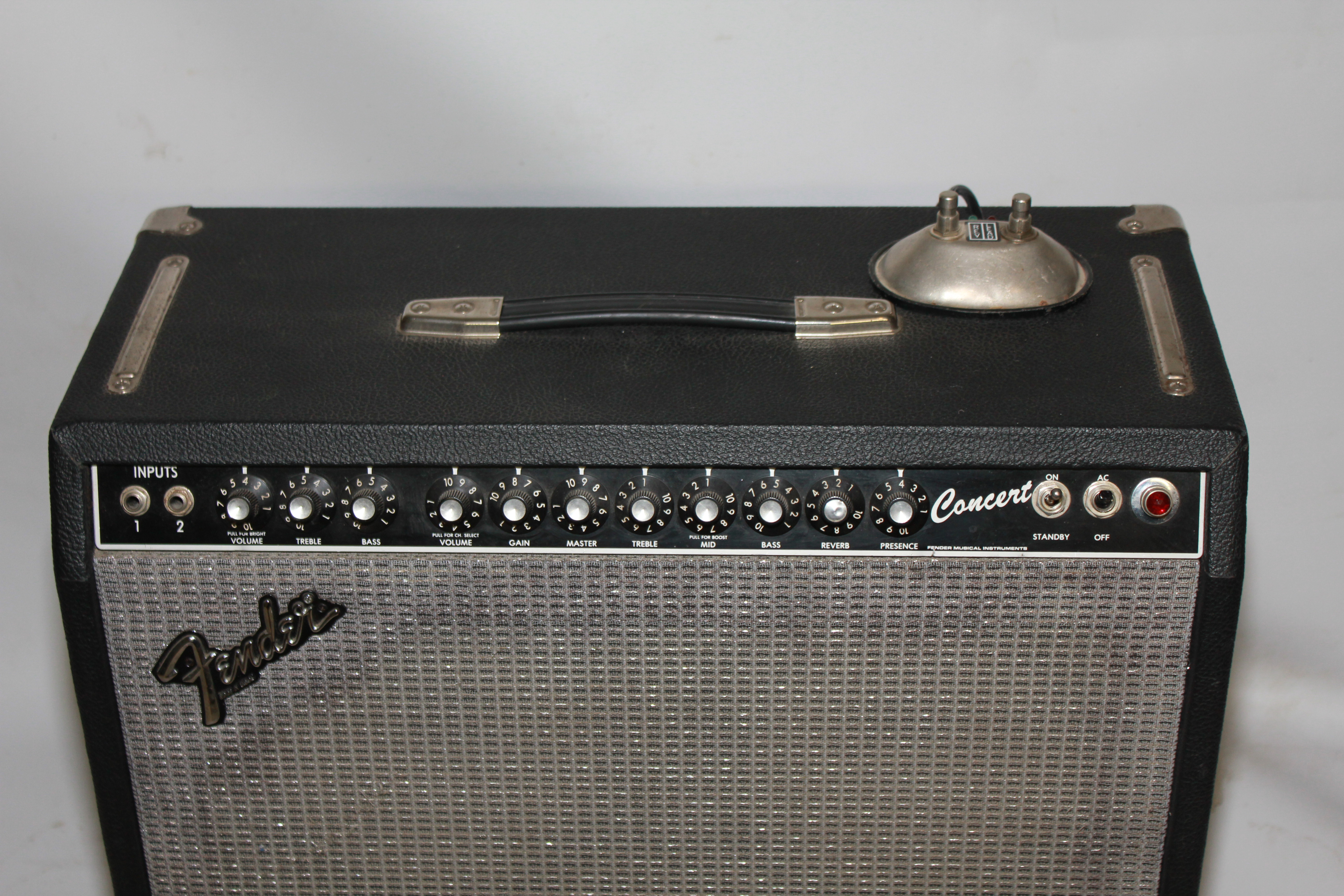 A FENDER 4X10 CONCERT REVERB TREMOLO, CIRCA 1983 With pedal, UK model. - Image 3 of 3