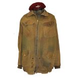 KANGOL, 1955, PARACHUTE REGIMENT, A MARRON BERET Together with a 1949 pattern Dennison smock.