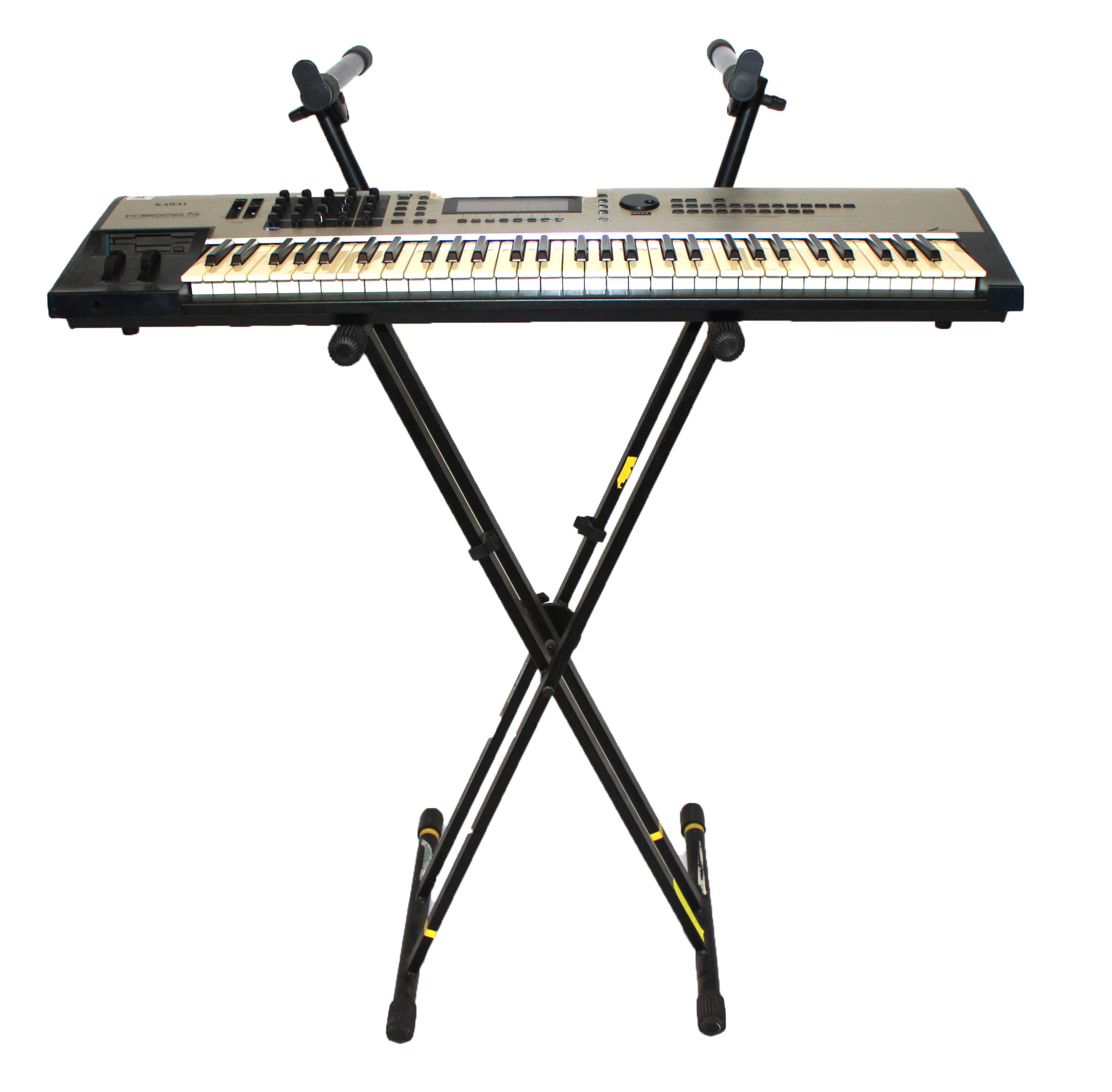 A KAWAI K500S KEYBOARD SYNTHESIZER With pitch bend and modulation features, complete with adjustable
