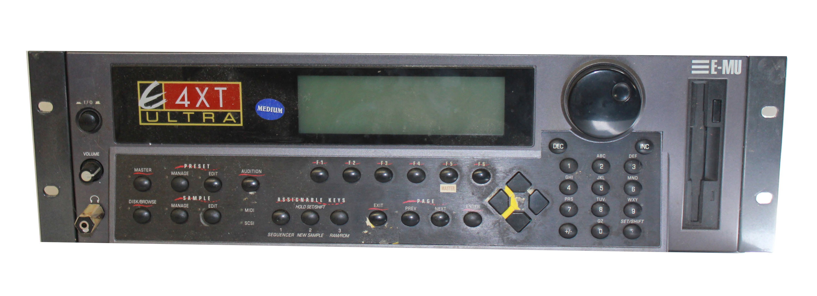 AN E-MU E4XT VINTAGE SAMPLER With floppy disc port and assignable key features.