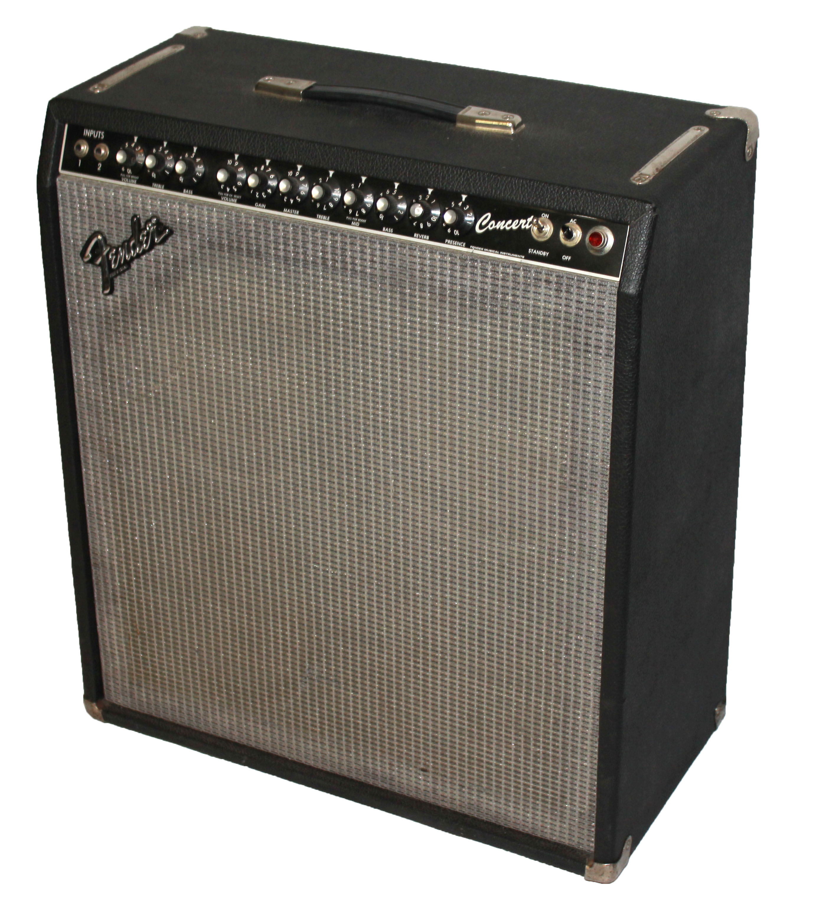 A FENDER 4X10 CONCERT REVERB TREMOLO, CIRCA 1983 With pedal, UK model.