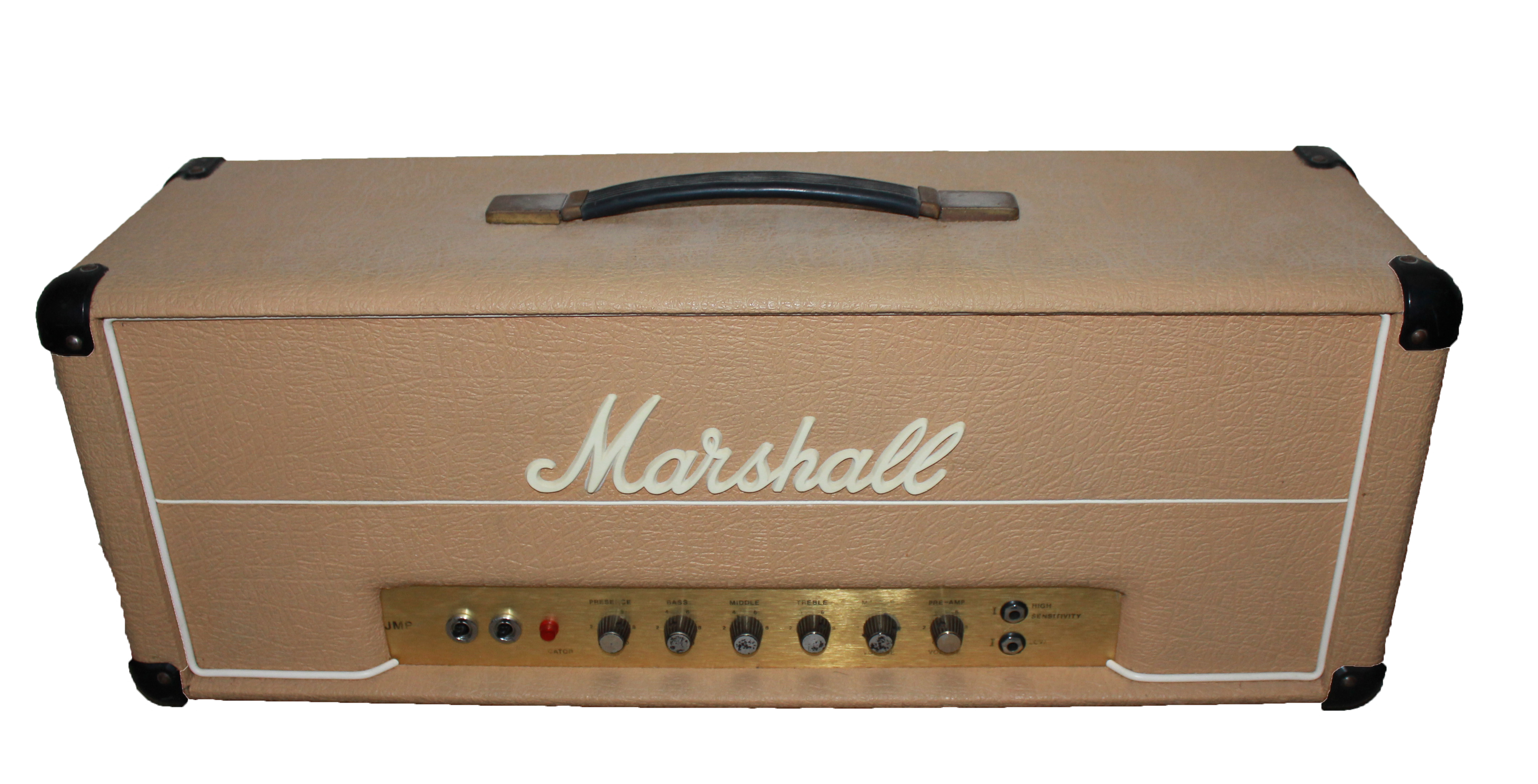 MARSHALL, A VERY RARE BEIGE 50 WATT JMP HEAD Along with two beige 2x12 speaker cabs. - Image 10 of 10