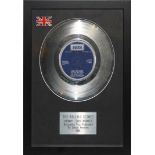 A 20TH CENTURY PRESENTATION SILVER DISC DECCA RECORD Bearing presentation plaque 'The Rolling Stones