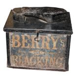 'BERRY'S BLACKING BOX', A 19TH CENTURY SHOE SHINE BOX Together with a hand painted coal box and