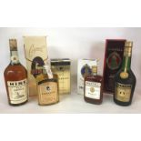 THREE BOTTLES OF COGNAC To include two bottles of Martell Medallion French Cognac and a bottle of