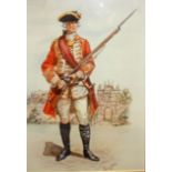 A LARGE COLLECTION OF MILITARY COLOURED PRINTS Including two sets of five prints by Chas Stodden'
