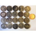 A COLLECTION OF TWENTY ONE CUPRO NICKEL COMMEMORATIVE COINS To include 50 Afghans, 1997, Royal