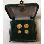 THE COOK ISLANDS, A CASED SET OF 24CT GOLD MAUNDY MONEY Commemorating the Golden Jubilee of Queen