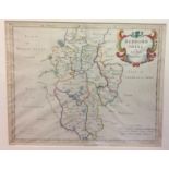 ROBERT MORDEN, TWO LATE 17TH/EARLY 18TH CENTURY MAPS 'Leicestershire' and 'Bedfordshire'?, hand
