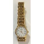 LONGINES, LE GRANDE CLASSIQUE, A VINTAGE 18CT GOLD PLATED LADIES' WRISTWATCH Having a circular white