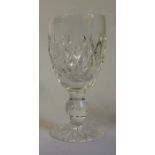 A COLLECTION OF 20TH CENTURY CUT CRYSTAL DRINKING GLASSES Two large wine, six small wine, twelve
