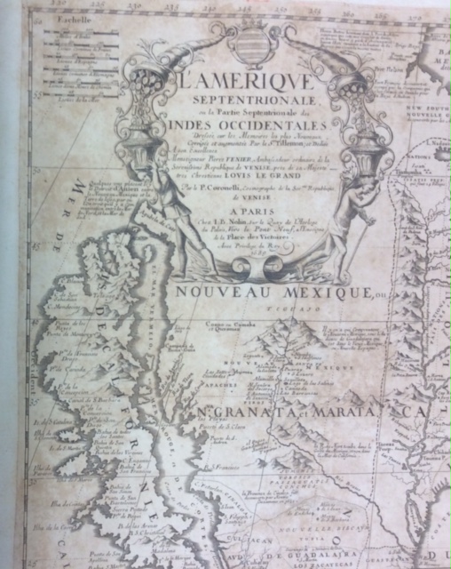 A LATE 17TH/EARLY 18TH CENTURY FRENCH MAP OF THE AMERICAS, DATED 1689 Titled 'L'Amerique - Image 2 of 3