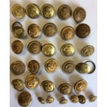 A COLLECTION OF TWENTY FIVE ROYAL NAVY BRASS BUTTONS Each embossed with a design of an anchor and