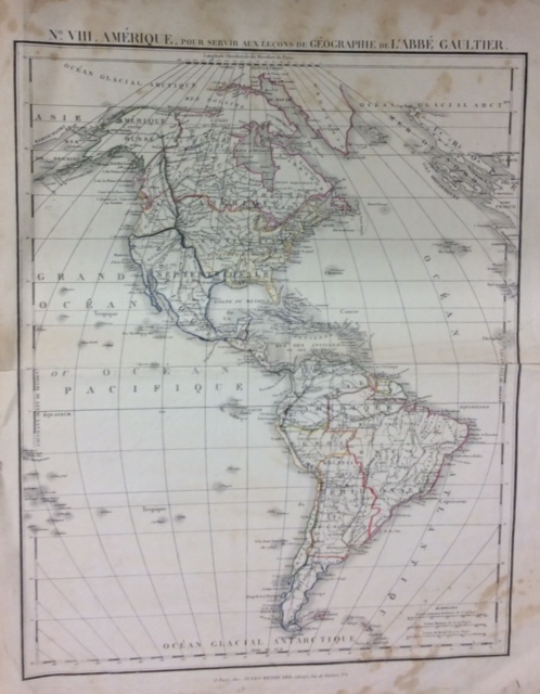 A LATE 17TH/EARLY 18TH CENTURY FRENCH MAP OF THE AMERICAS, DATED 1689 Titled 'L'Amerique - Image 3 of 3