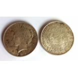 AN EARLY 20TH CENTURY AMERICAN SILVER PEACE DOLLER, DATED 1922 Having a portrait of Liberty and an