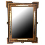 A 19TH CENTURY VENETIAN MIRROR The painted gesso frame with gilt foliate decoration. (h 105cm x w
