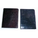 LONGCHAMP, A REPTILE SKIN NOTEBOOK Sold together with black reptile skin wallet