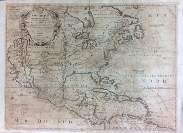 A LATE 17TH/EARLY 18TH CENTURY FRENCH MAP OF THE AMERICAS, DATED 1689 Titled 'L'Amerique