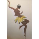 PAUL COLIN, A 20TH CENTURY PRINT Dancing girl, from the Josephine Baker poster, the semi nude female