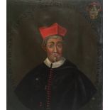 AN 18TH CENTURY OIL ON CANVAS, PORTRAIT OF CARDINAL ENRICO NORRIS, 1631-1704 Depicted wearing