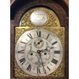 TEMPUS FUGIT, AN 18TH CENTURY EIGHT DAY OAK AND MAHOGANY BANDED LONG CASE CLOCK The engraved