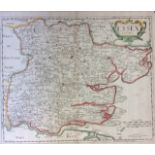 ROBERT MORDEN, A LATE 17TH/EARLY 18TH CENTURY MAP OF ESSEX Hand coloured outline and marked '