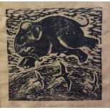 ANDREW WALKINGTON, A 20TH CENTURY WOODBLOCK PRINT Limited edition 11/75, titled 'L'Elephant', framed