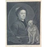 A COLLECTION OF 19TH CENTURY BLACK AND WHITE ENGRAVINGS Comprising a portrait of William Hogarth