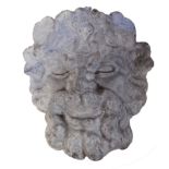 A LEAD WALL PLANTER Cast in the form of a facial mask. (25cm x 25cm)