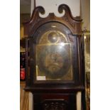 AN 18TH CENTURY EIGHT DAY OAK LONG CASE CLOCK The brass and silvered dial engraved 'Albion,