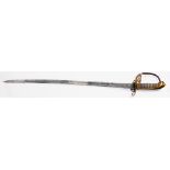 A VICTORIAN OFFICER'S SWORD Having foliate and scroll decoration to the blade, shagreen grip and a