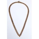 A VINTAGE 9CT GOLD NECKLACE Having herringbone style links. (approx total length 41cm)