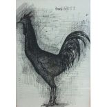 BERNARD BUFFET, 1928 - 1999, A BLACK AND WHITE ETCHING OF A COCKEREL Bearing inscription 'Bernard