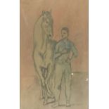 PABLO PICASSO, 1881 - 1973, A 20TH CENTURY LITHOGRAPH PRINT Boy and horse, framed and glazed. (