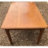 A 20TH CENTURY AUSTRALIAN PINE FARMHOUSE TABLE Raised on turned legs.