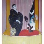 FOLLOWER OF ROMAIN 'ERTE' DE TIRTOFF, 1892 - 1990, A 20TH CENTURY OIL ON CANVAS, L'OPERA Depicting