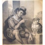 A VICTORIAN PASTEL AND CHARCOAL THEATRE DRAWING, 'MR COMPTON AS LANCE IN THE GENTLEMEN OF VERONA'