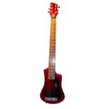 A HOFNER 'SHORTY' ELECTRIC GUITAR Cherry red finish, black scratch plate with Hofner logo, chrome