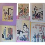 A COLLECTION OF TWENTY 19TH/20TH CENTURY JAPANESE WOODBLOCK PRINTS After Toyokuni,Utagawa, Toyoharu,