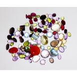 A COLLECTION OF LOOSE GEMSTONES To include citrine, aquamarine and amethyst, all various cut.