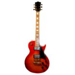 A NEVADA 'LES PAUL' STYLE ELECTRIC GUITAR With an orange to red sunburst finish, black floating