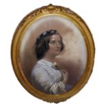 JOHN ALFRED VINTER, 1828 - 1905, A 19TH CENTURY PASTEL Portrait of 'Mrs Arnold of Beckenham',