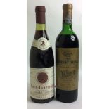 TWO BOTTLES OF VINTAGE RED WINE Château D'Issan, 1969, with gold cap and label 'Cruse et Files