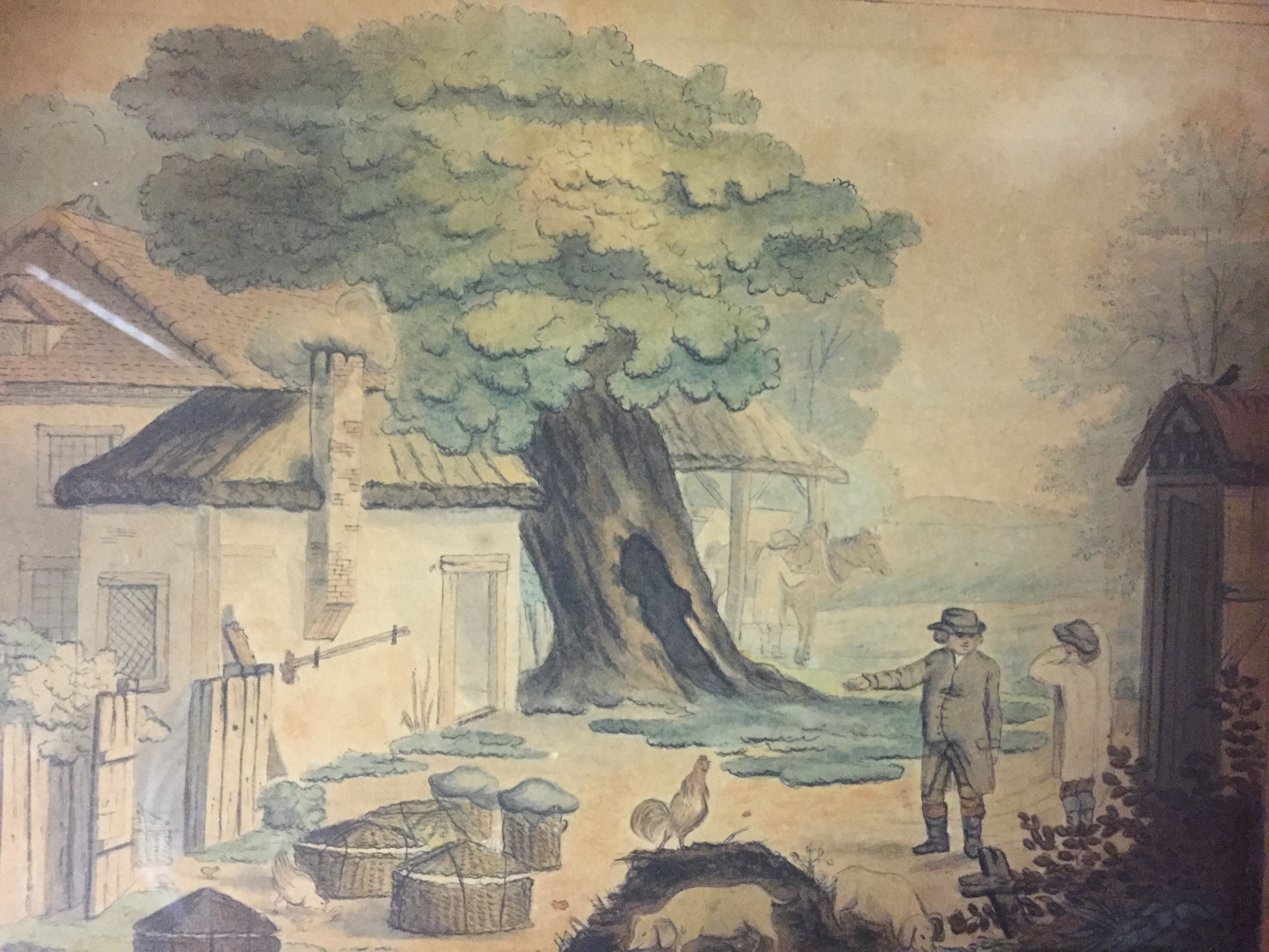 J. EDWARDS (XVIII/XIX), A PAIR OF WATERCOLOURS Rural scenes, titled 'Morning' and 'Evening', both - Image 3 of 3