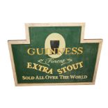 A HAND PAINTED GUINNESS EXTRA STOUT SIGN ADVERTISING SIGN Sold together with a Route 66 coffee