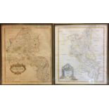 ROBERT MORDEN, TWO ANTIQUE COLOURED MAP ENGRAVINGS, OXFORDSHIRE AND BUCKINGHAMSHIRE Both framed