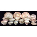 A COLLECTION OF 18TH CENTURY AND LATER ENGLISH PORCELAIN ITEMS To include a Newhall sucrier and