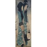 KITAGAWA UTAMARO, 1753 - 1806, A JAPANESE WOODBLOCK PRINT Geisha (Geigi), from the series 'Three