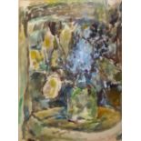 DUNCAN GRANT, 1885 - 1978, WATERCOLOUR Titled 'Lilac and Lilies at Aldermaston 1975', framed and